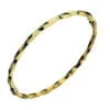 Curteis 9 Carat Yellow Gold Twisted Hollow Hinged Bangle