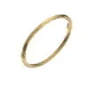 Curteis 9 Carat Yellow Gold Rope Effect Twisted Hinged Bangle