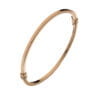 Curteis 9 Carat Red Gold Square Hollow Hinged Bangle