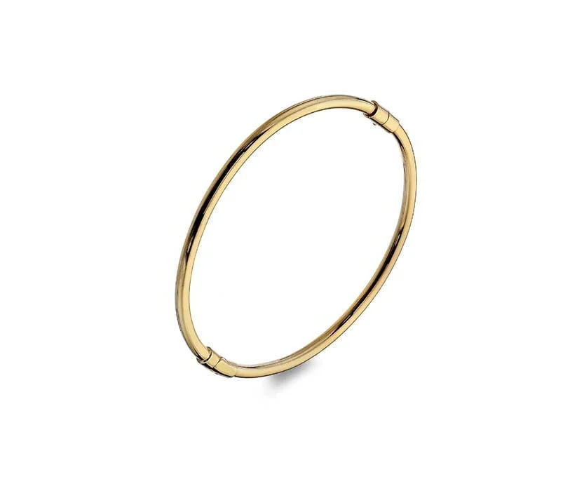 Curteis 9 Carat Yellow Gold Solid Hinged 3mm Bangle