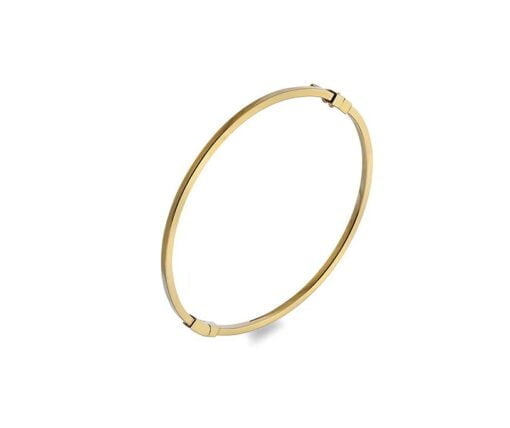 Curteis 9 Carat Yellow Gold Solid Hinged 2mm Square Bangle
