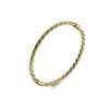 Curteis 9 Carat Yellow Gold Hinged Solid Wire Twisted Bangle