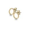 Curteis 9 Carat Gold Hammered Circular Stud Earrings