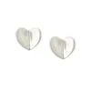 Silver Designer Flutter Heart Stud Earrings