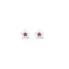 Curteis Sterling Silver Children’s Pink Enamel Star Stud Earrings