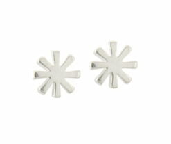 Sterling Silver Snowflake Stud Earrings