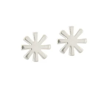 Sterling Silver Snowflake Stud Earrings