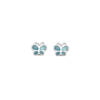 Curteis Sterling Silver Blue Mother of Pearl Butterfly Stud Earrings