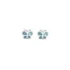 Curteis Sterling Silver Blue Mother of Pearl Butterfly Stud Earrings