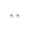 Curteis Sterling Silver Children’s Purple Enamel Flower Stud Earrings