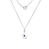 Curteis Sterling Silver Children’s Purple Enamel Flower Necklace