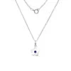 Curteis Sterling Silver Children’s Purple Enamel Flower Necklace