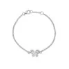 Sterling Silver Children's Cubic Zirconia Butterfly Bracelet