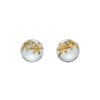 Curteis Silver Aqua Chalcedony Gold-Plated Stud Earrings