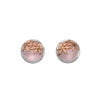 Silver Rose Quartz Rose Gold Plated Stud Earrings from Curteis