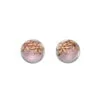 Silver Rose Quartz Rose Gold Plated Stud Earrings from Curteis