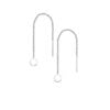 Sterling Silver Threadable Drop Earrings with Disc