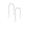 Sterling Silver Threadable Drop Earrings with Disc