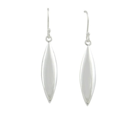 Curteis Sterling Silver Plain Sphere Drop Earrings