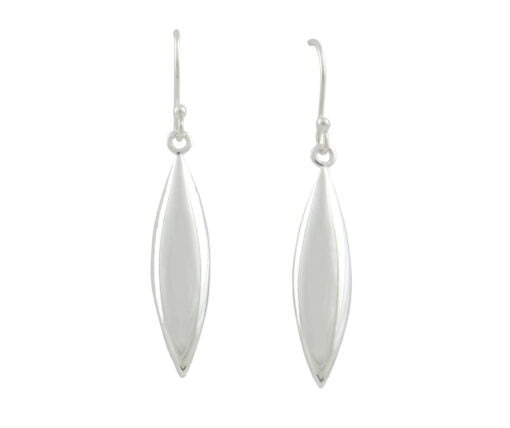 Curteis Sterling Silver Plain Sphere Drop Earrings