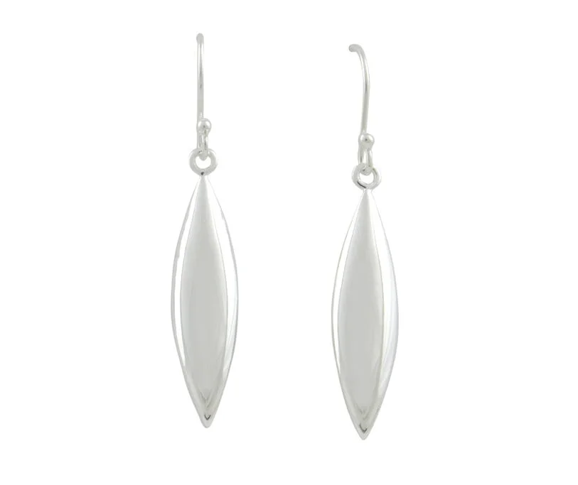 Curteis Sterling Silver Plain Sphere Drop Earrings
