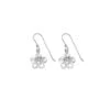 Curteis Sterling Silver Flower Drop Earrings