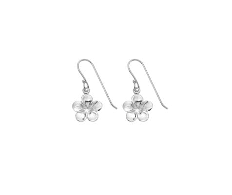 Curteis Sterling Silver Flower Drop Earrings