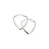 Curteis Sterling Silver Heart Hoop Earrings