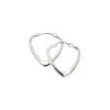 Curteis Sterling Silver Heart Hoop Earrings
