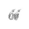 Curteis Sterling Silver Entwined Hoop Earrings