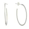 Curteis Sterling Silver Large Slim Hoop Earrings