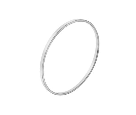 Curteis Silver Rectangular Profile Slimline Bangle