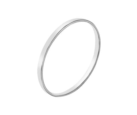 Curteis Silver Rectangular Profile Bangle