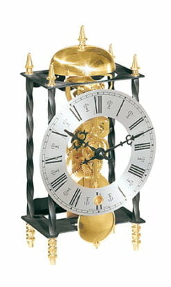 Wrought Iron 14 Day Skeleton Mantle Clock by Hermle Clocks