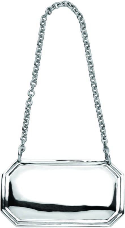 Sterling Silver Plain Decanter Label