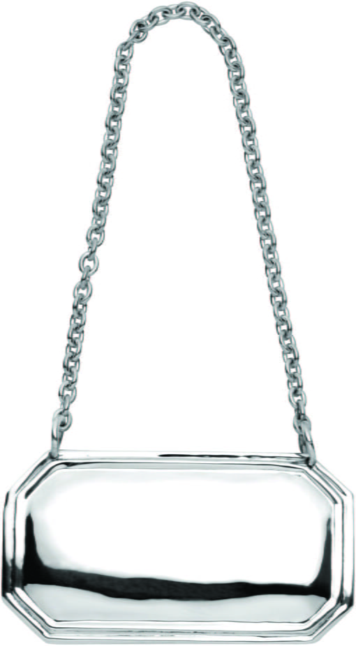 Sterling Silver Plain Decanter Label