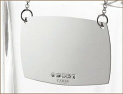 Carrs Sterling Silver Plain Rectangular Decanter Label