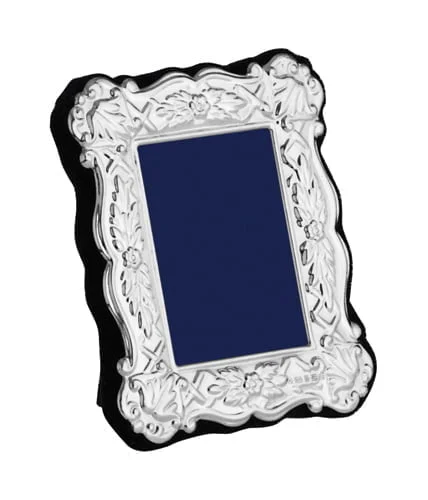 Sterling Silver Trellis Flower Style Antique 2 x 1.5 Photograph Frame - Carrs Silver