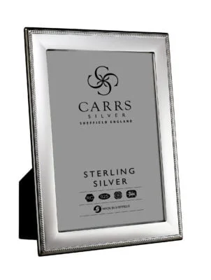 Sterling Silver Bead Berkeley Photograph Frame - Carrs Silver