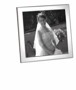 Sterling Silver 4 x 4 Flat Narrow Plain Square Photograph Frame by Carrs Silver