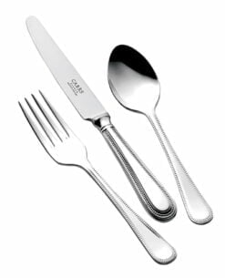 Silver Plated Bead Childrens Cutlery Set from Carrs Silver