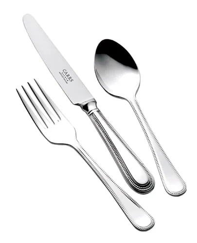 Silver Plated Bead Childrens Cutlery Set from Carrs Silver