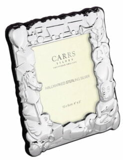 Silver Plated 4 x 3 Inch Square Decorative Childrens Photo Frame from Carrs Silver