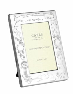 Sterling Silver Portrait Christening 5 x 3.5 inch Photo Frame by Carrs Silver