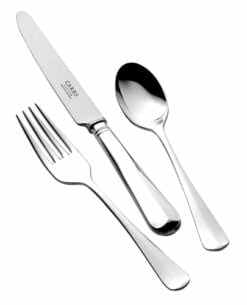 Sterling Silver Rattail Childrens Cutlery Set from Carrs Silver