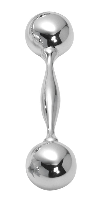 Sterling Silver Double Ended Babys Rattle from Carrs Silver