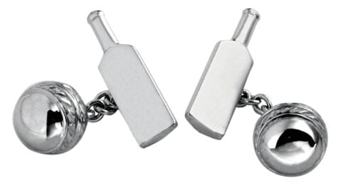 Sterling Silver Cricket Bat and Ball Cufflinks from Carrs Silver