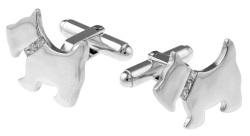 Sterling Silver Scottie Dog Post Cufflinks from Carrs Silver