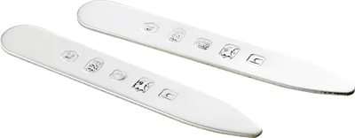 Sterling Silver Collar Stiffeners with Feature Hallmark - Carrs Silver