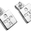 Sterling Silver Square Feature Hallmark Chain Cufflinks from Carrs Silver